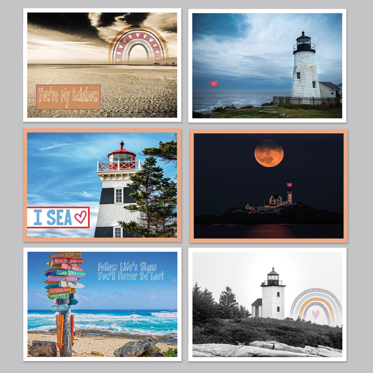 Beaches and Beacons Postcard Set - The Photography Bar