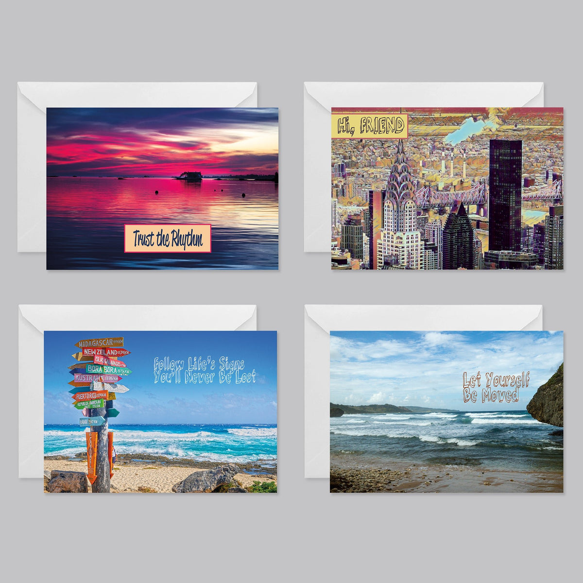 Beaches and Sky Scrapper Greeting Card Set - The Photography Bar