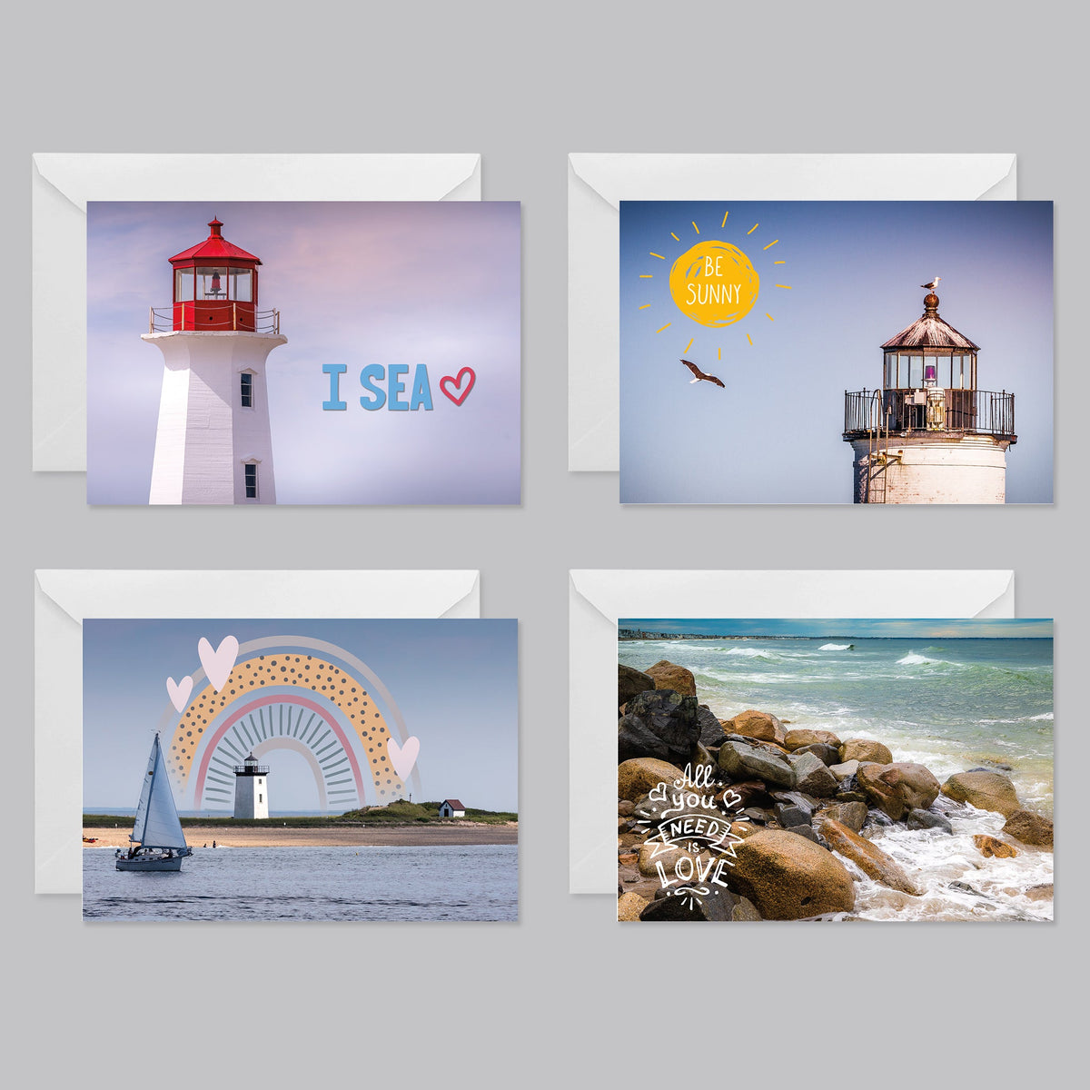 Beautiful Beacons and Beaches Greeting Card Set - The Photography Bar