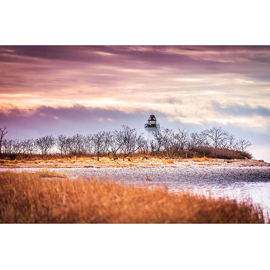 Fayerweather Lighthouse Golden Sunset - The Photography Bar