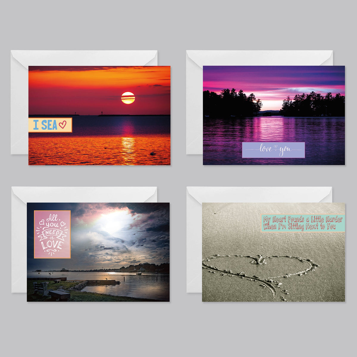 Magical Sunsets and Hearts Greeting Card Set - The Photography Bar