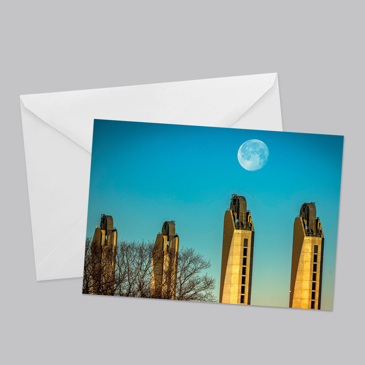 Moon In Sea Breeze Greeting Card Set - The Photography Bar